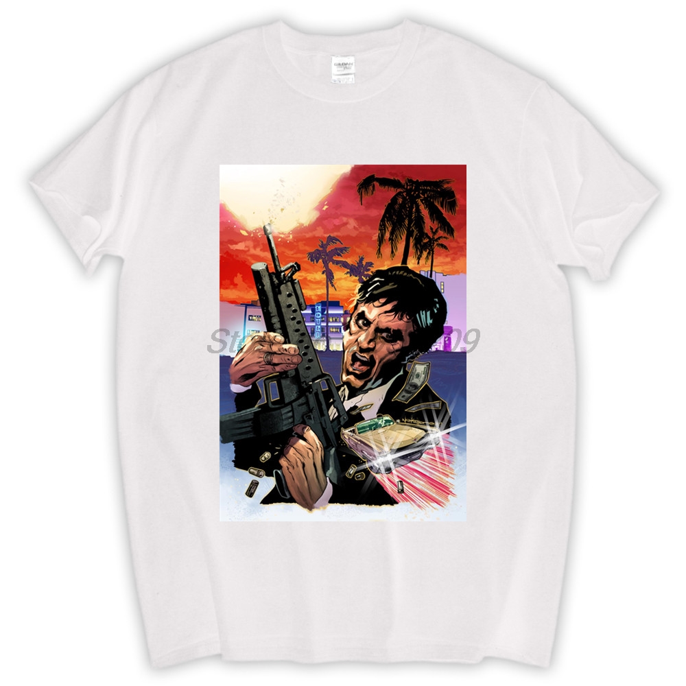 style3 Drug Money Tony T-Shirt Homme Pacino Pablo US Montana Escobar