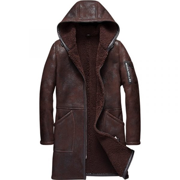 shearling coat mens with hood