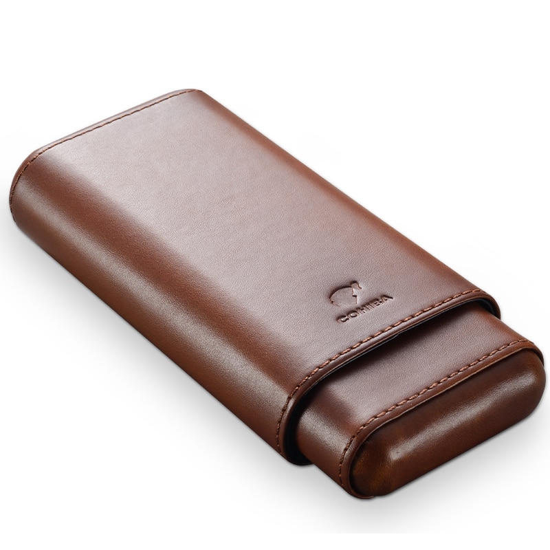 Leather cigar case for 3 cigars | Il Bussetto — Calame Palma