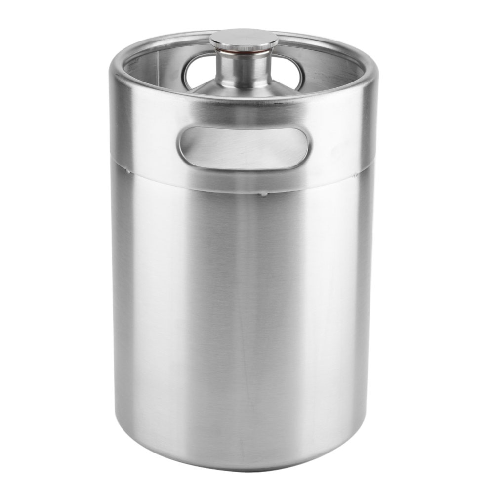 5L Mini Stainless Steel Beer Keg With Faucet Pressurized Home Beer Brewing Craft 