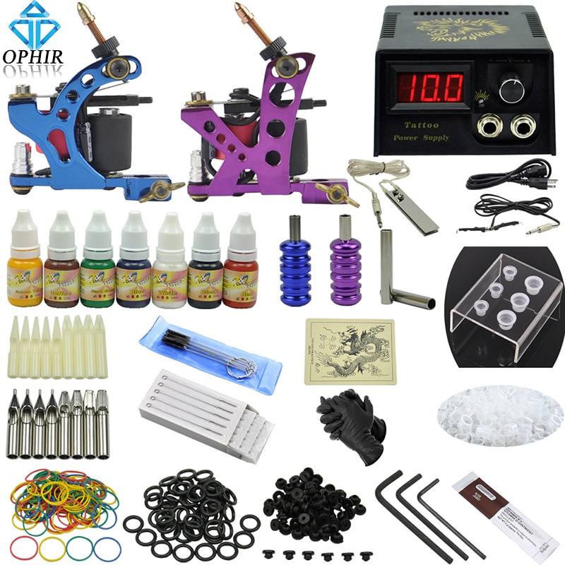 Amazon.com: One Tattoo World Professional Tattoo Kit Ultimate Tattoo  Mastery Kit: 2 Machines, Digital Power Supply, 15 Vibrant 5ml Inks, Grips,  Needles, and More - OTW-KTB215A : Beauty & Personal Care