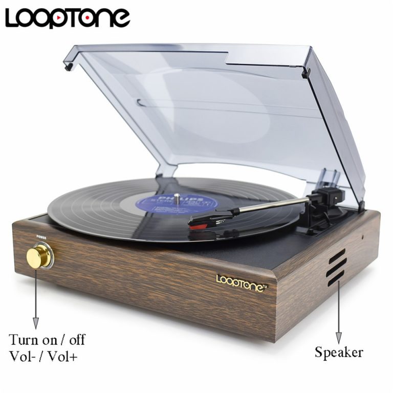 LoopTone 3Speed Classic BeltDriven Turntable Vinyl LP Record Player W