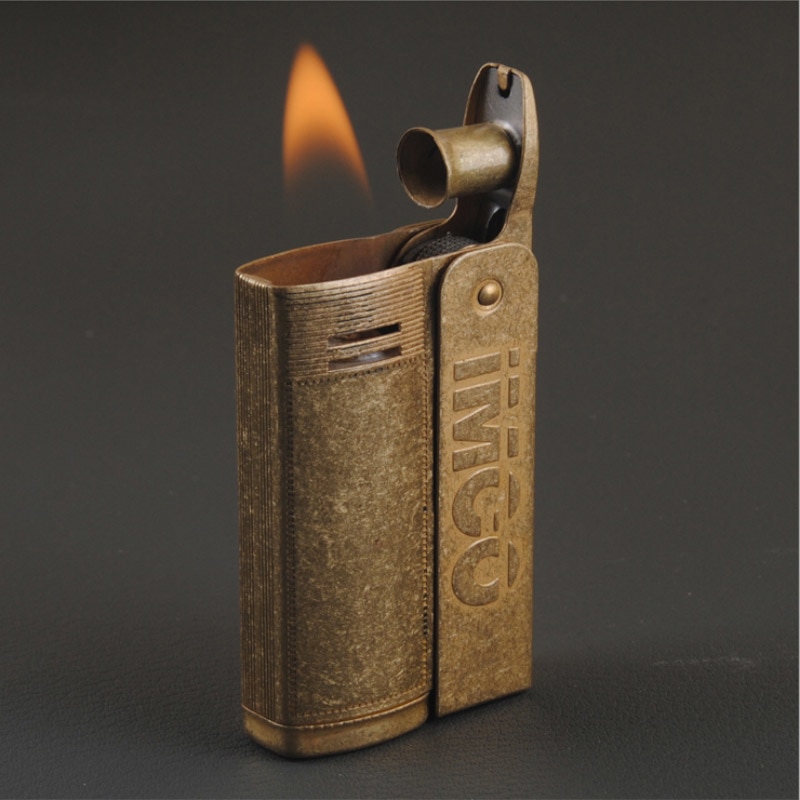IMCO Genuine Vintage Style Petrol Lighter New Boxed Bronze 