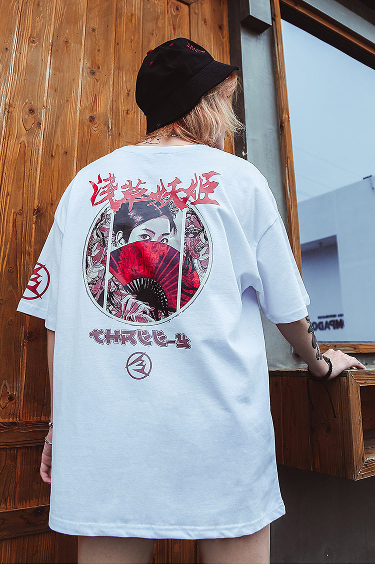 Japanese Streetwear Killer Geisha T Shirt - King of Cocaine