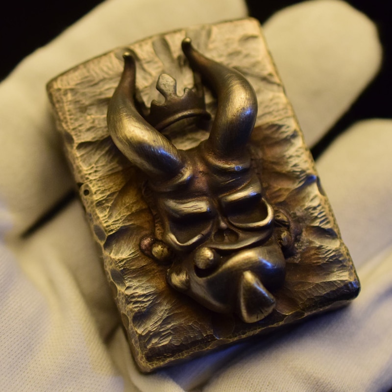 High Quality brass insert for a zippo lighter handmade Hellboy lighter cover