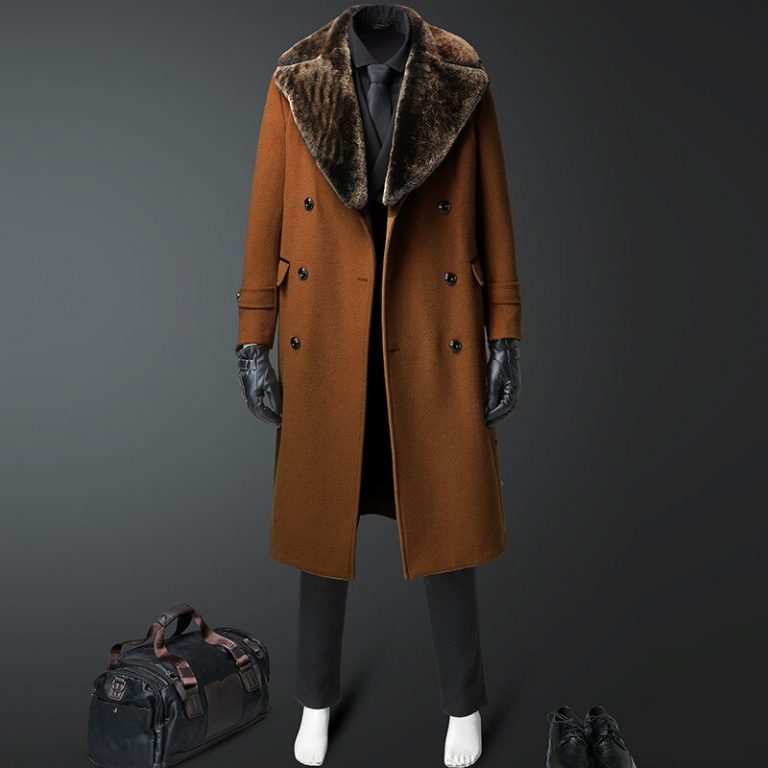 Winter High-end Long Trench Coat Wool - King of Cocaine