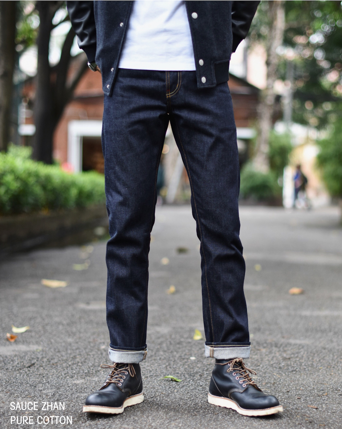 Sauce Zhan 310XXHS Men's Jeans Slim Fit Jeans Raw Denim King of Cocaine