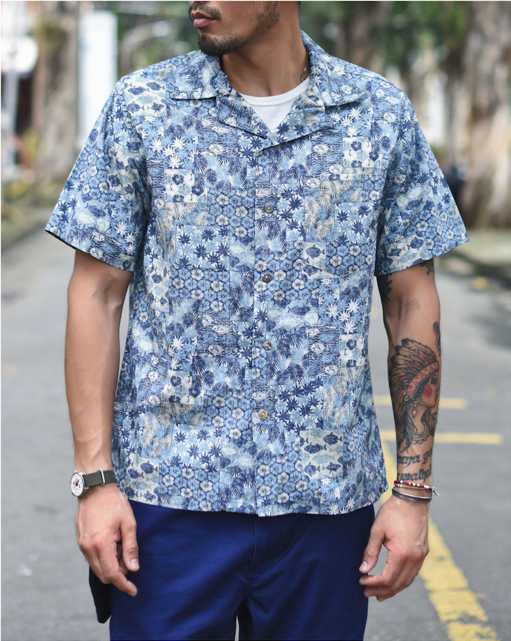 Sauce Zhan Mens Hawaiian Shirt Men's Casual Shirt Japanese Fabric ...