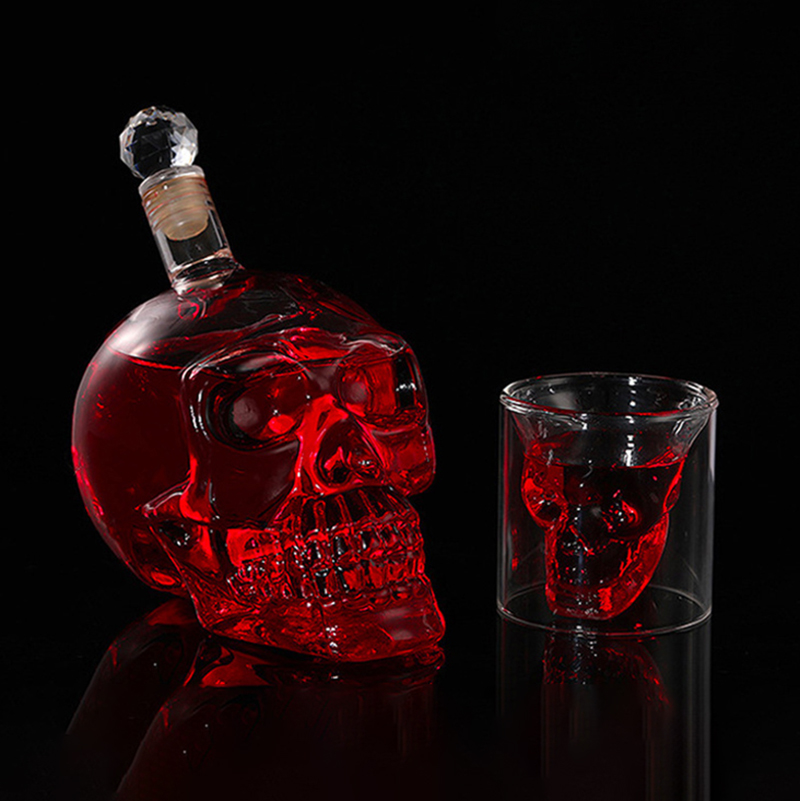 1000ml Skull Borosilicate Glass Whisky Decanter Whisky