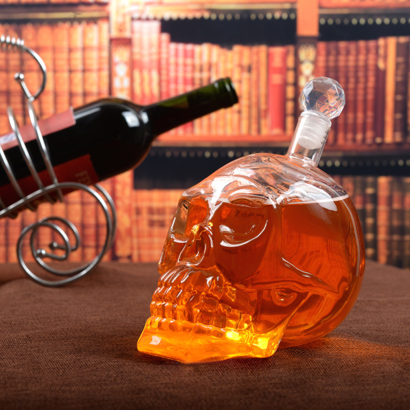 1000ml Skull Borosilicate Glass Whisky Decanter Whisky