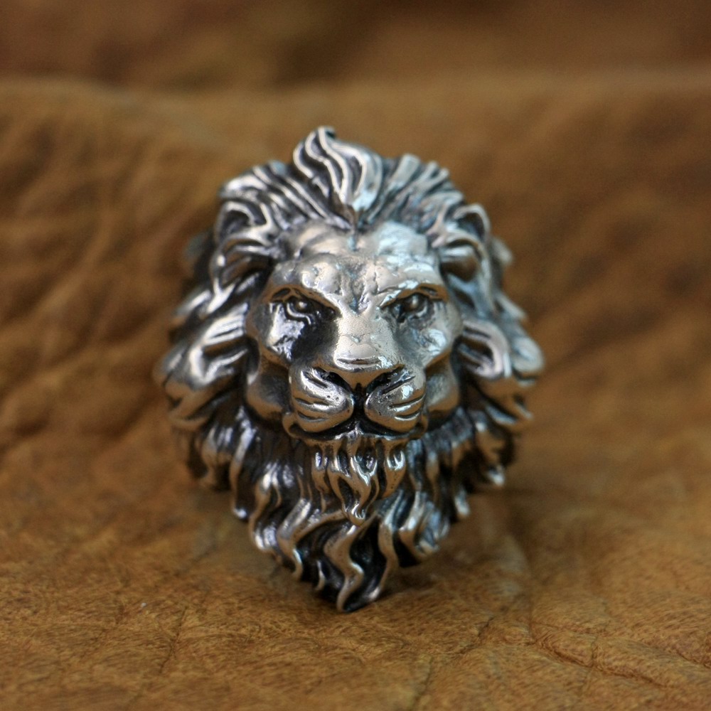 “King of Lions” Head Massive 925 Silver Ring