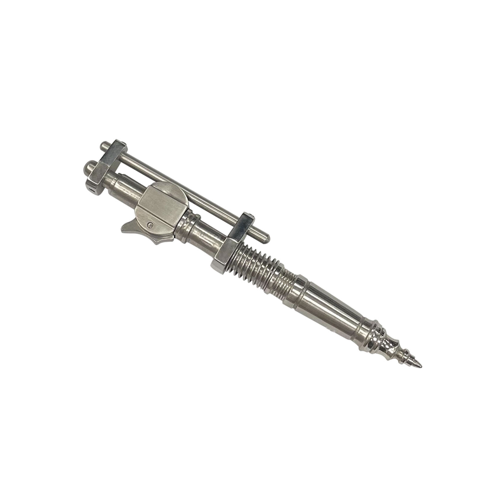 Mechanical “Slide-Action” Pen in Hand-Finished Stainless Steel