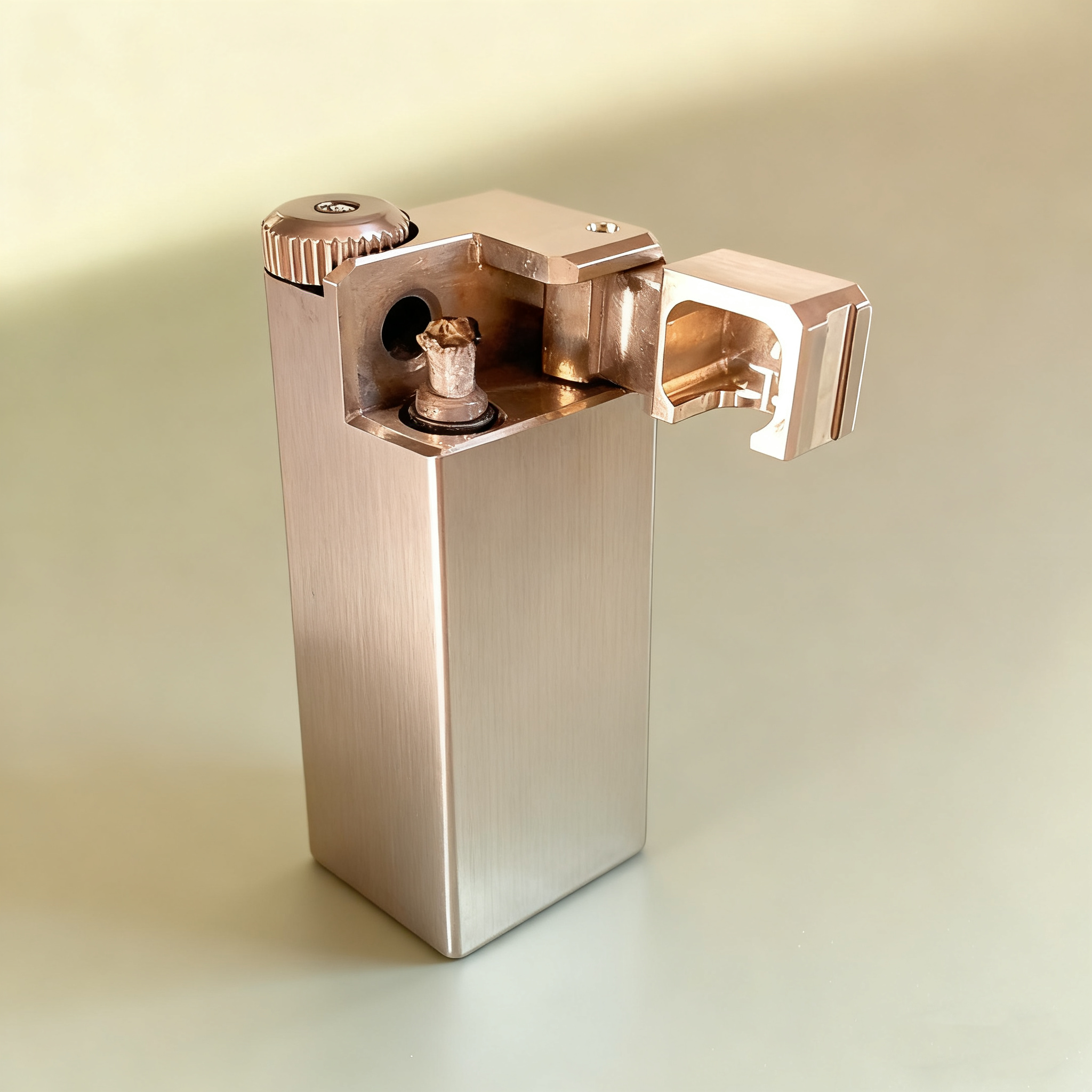 Solid Brass “Side-Flip” Lighter with Vintage Design