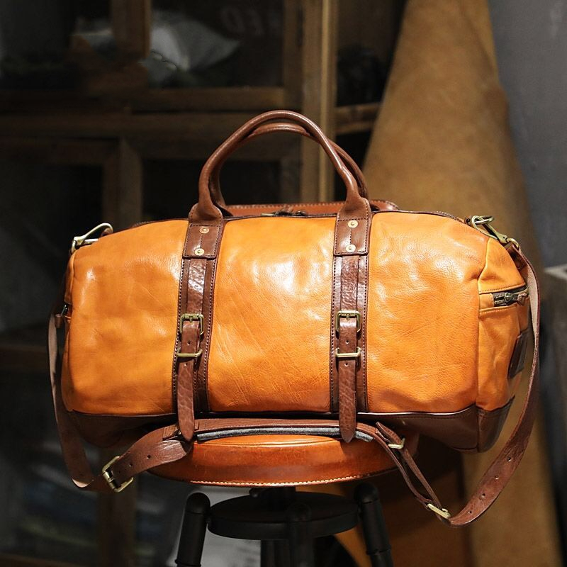 “The ‘Heritage’ – Tanned Leather Duffle Bag