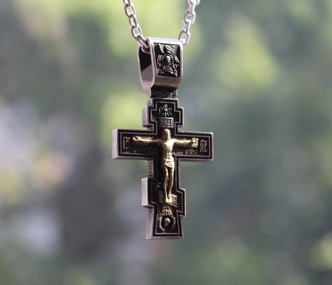 The Jesus Cross Pendant in Solid 925 Silver