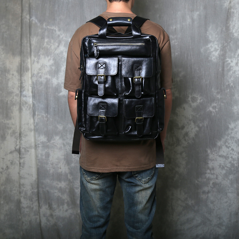 The Nomad – A Crazy Horse Leather Travel & Laptop Backpack